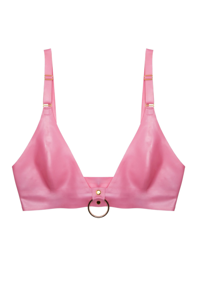  Imogen pink latex and ring bra  
