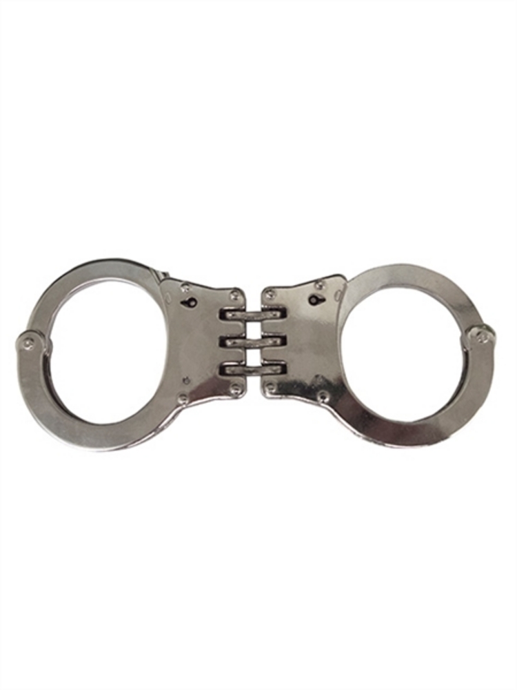 Steel Police hand cuffs hinged  
