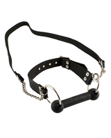  Silicone horsebit with leather leash 