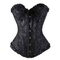  Damasco corset with ruffle