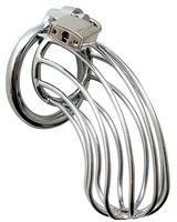 Male chastity device with padlock 