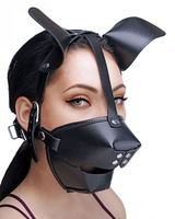 Pup Puppy Play Hood and Breathable Ball Gag