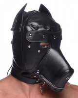  Muzzled Universal BDSM Hood with Removable Muzzle
