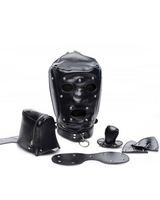 / Muzzled Universal BDSM Hood with Removable Muzzle