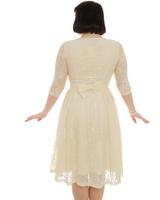 'Lisette' Cream Lace Party Dress