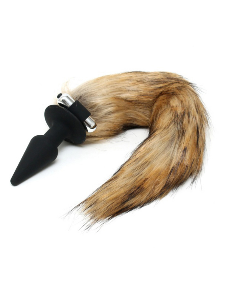 Silicone butt plug with fox tail   