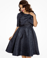 'Marcella' Navy Swing Dress and Jacket Twin Set