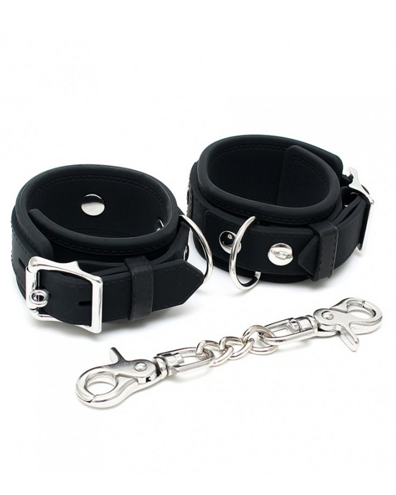 Fine silicone cuffs with carabine hooks    