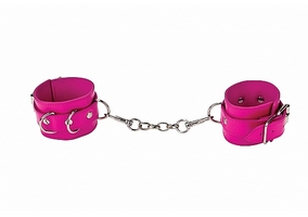 Leather Cuffs - Pink