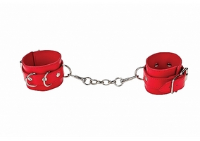 / Leather Cuffs - Red