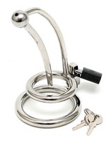 Penis lock with curved urethral  tube