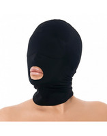 Stretchy face mask with open mouth 