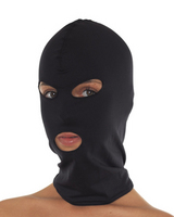   Stretchy face mask with open eyes and mouth 