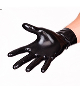 Black short gloves