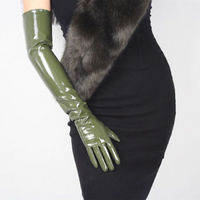 Olive green gloves