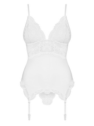 810-COR corset & thong white 