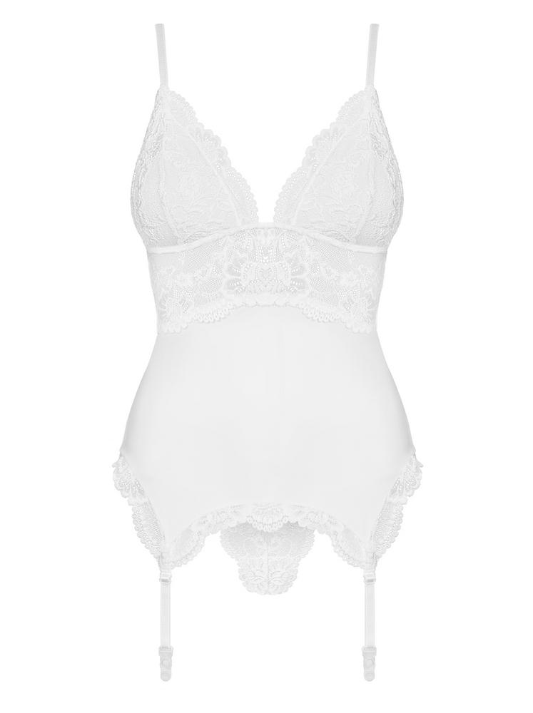 810-COR corset & thong white  