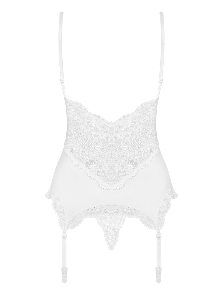 810-COR corset & thong white  