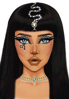 Cleopatra face jewels sticker