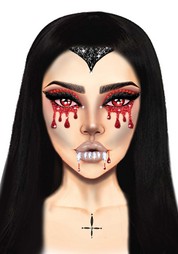 Vampire face jewels sticker 