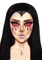 Vampire face jewels sticker