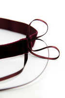 Burgundy velvet choker 