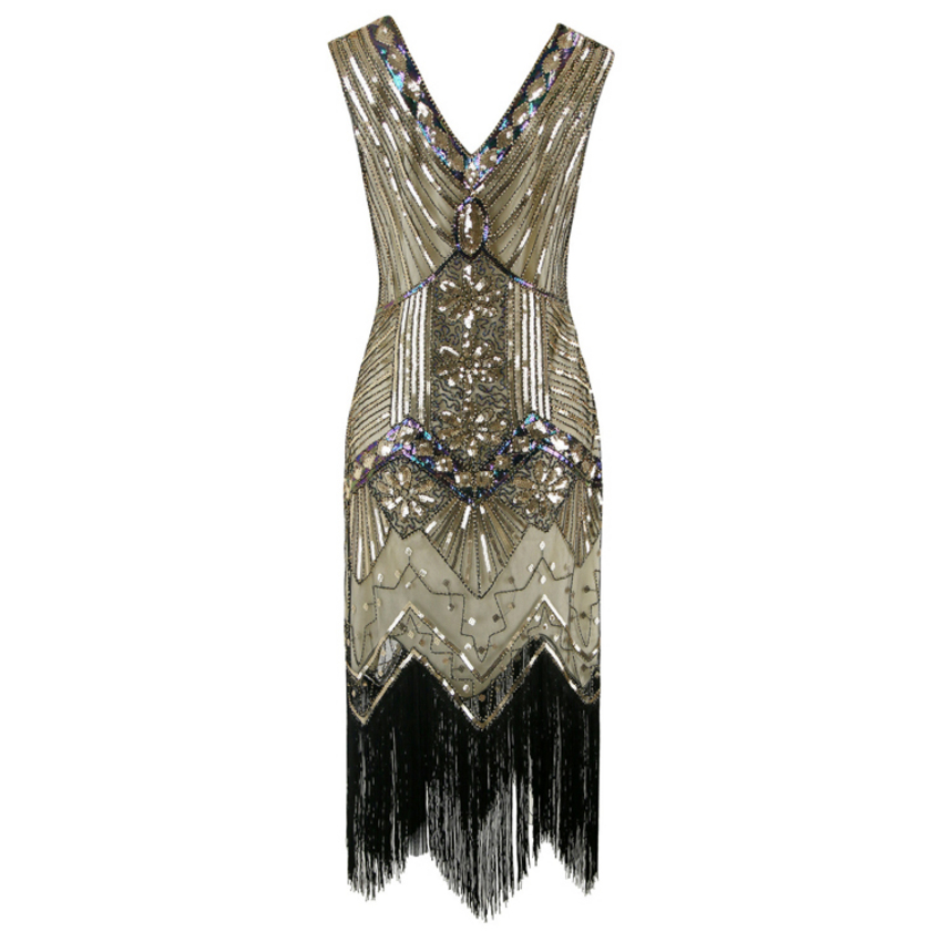 1920s Fringed Flapper Dress  