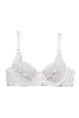 Milana mesh and lace bra ivory