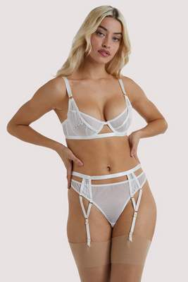 Milana mesh and lace bra ivory