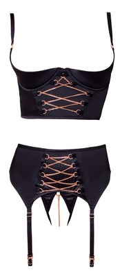 / Shelf Bra Set with corset finish