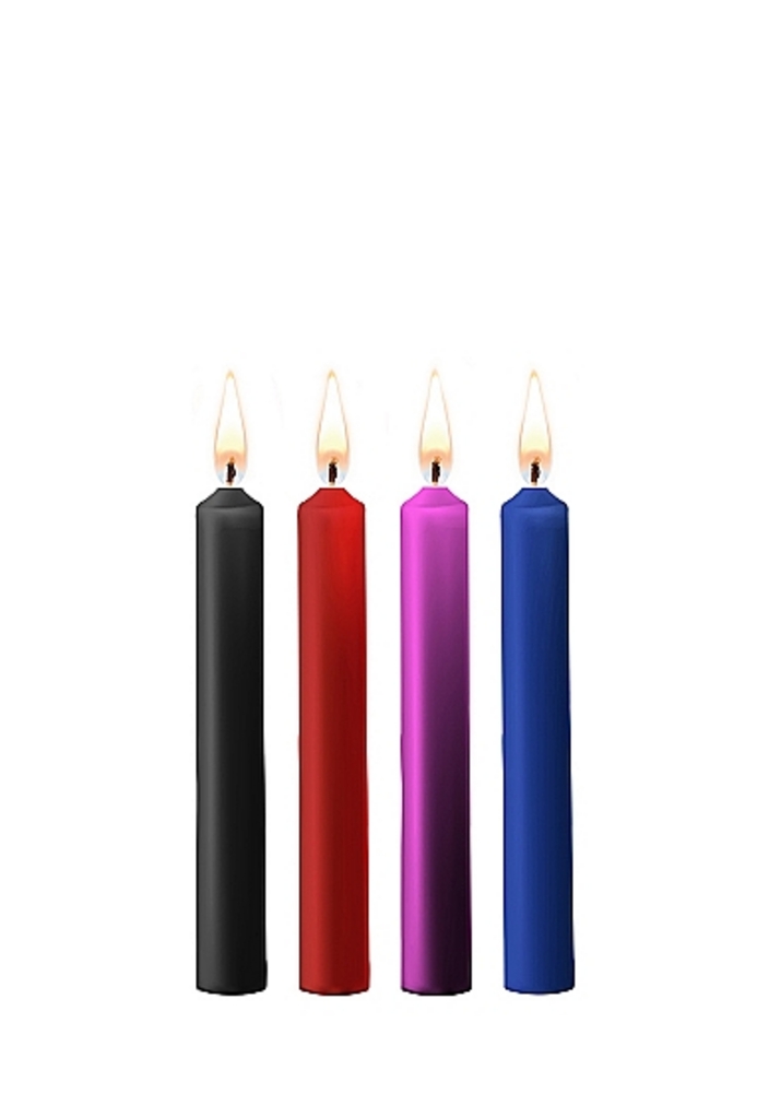 Teasing Wax Candles - Parafin - 4-pack - Mixed Colors  