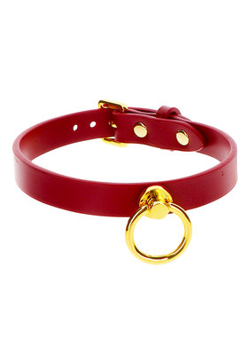 O-Ring Collar and Chain Leash Red