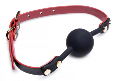  Black and Red Bow Bondage ball gag