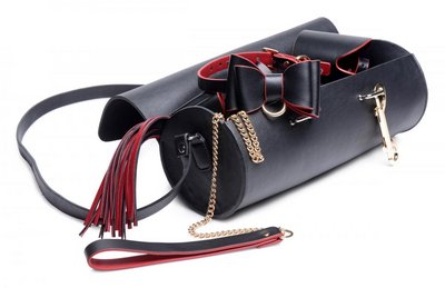 Black and Red Bow Bondage  Carry Case