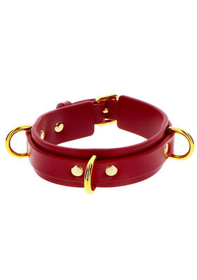 / D-Ring Collar Deluxe Red