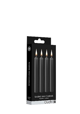 / Teasing Wax Candles - Parafin - 4-pack - Black