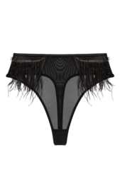 Electra Black Feather High Waisted Brief 