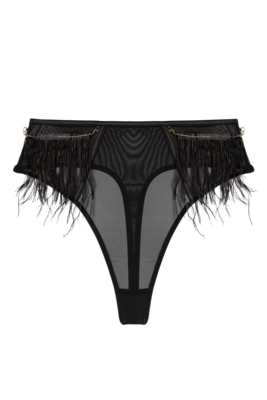 Electra Black Feather High Waisted Brief