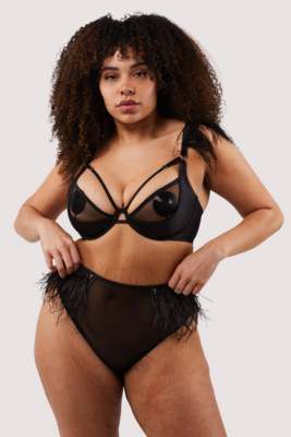 Electra Black Feather High Waisted Brief