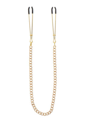 / Tweezers With Chain Gold