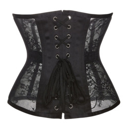 Steel Boned See-through Lace   Underbust Corset  
