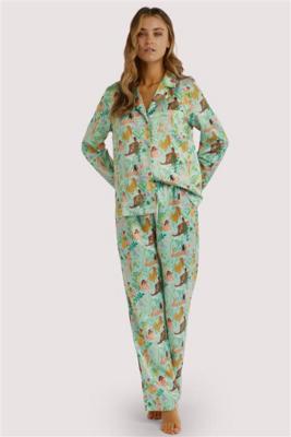 / Bodil Jane Nudes and Flowers Recycled Satin pyjama