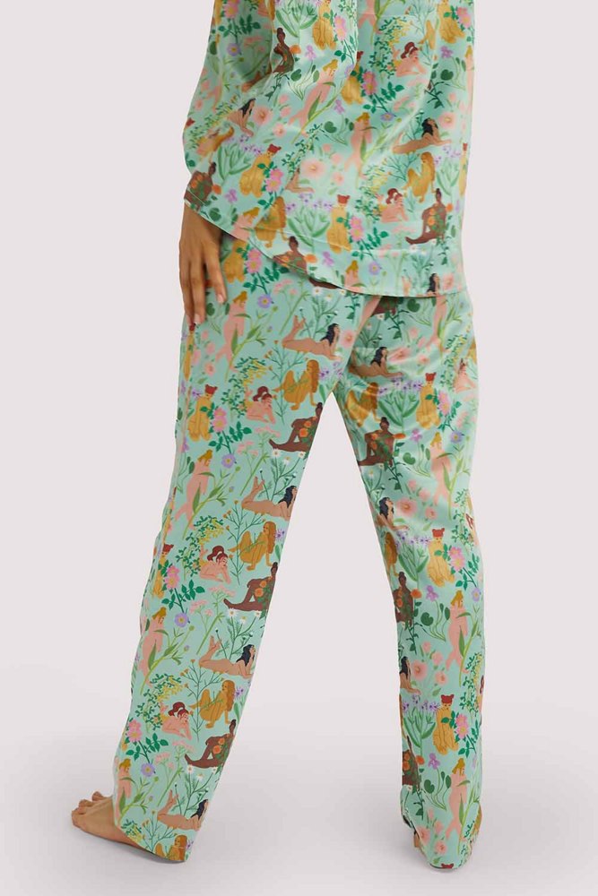 Bodil Jane Nudes and Flowers Recycled Satin pyjama  