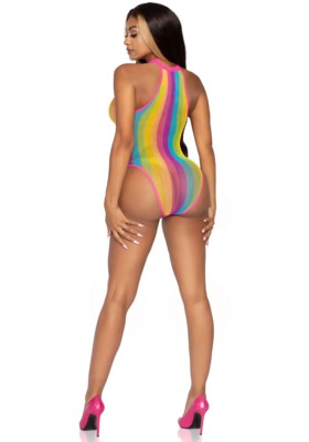 / Rainbow halter bodysuit