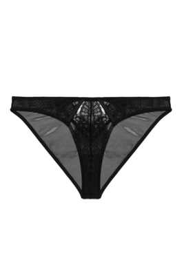 Kennedy Black Strappy Mesh and Lace brief