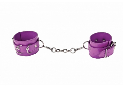 Leather Cuffs - purple