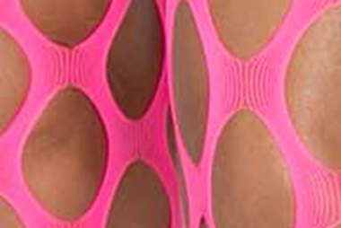 Pothole net pantyhose pink 