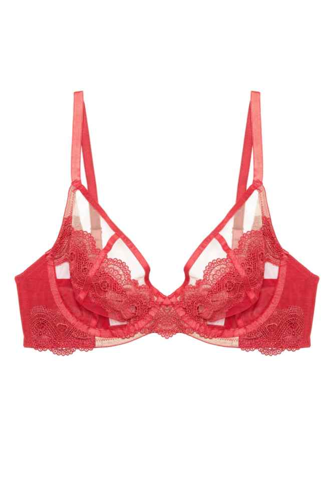 Maisie Red Balconette Bra  