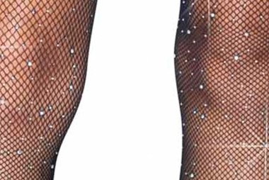 Fishnet crotchless tights 