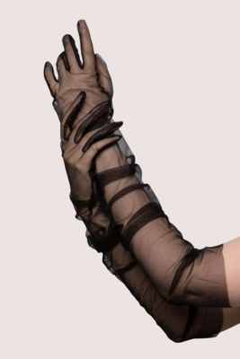  Black Sheer Gloves